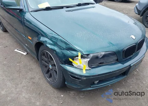 2000 BMW 323Ci из США, поврежденный, VIN WBABM3348YJN85376